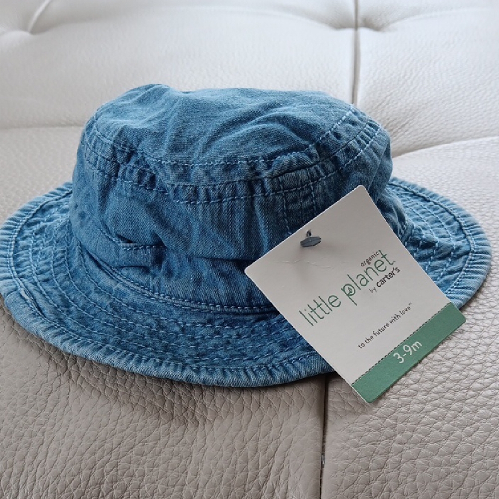 Carter's Organic Blue Denim Bucket Hat